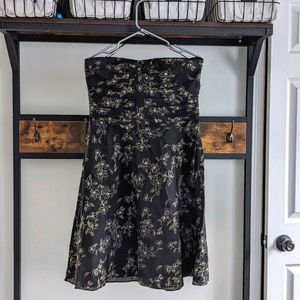 Nine West Size 14 Floral, Strapless Dress